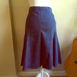 Flare Jean Skirt